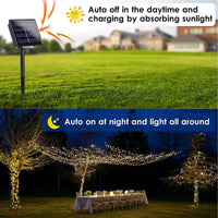 1 x RAW Customer Returns NEXVIN Solar Outdoor Christmas Lights 20M 200 LEDs, Waterproof Solar Outdoor String Lights, 8 Modes, Decorative Solar Powered Outdoor Christmas Lights for Tree Garden Christmas Patio Warm White  - RRP €21.59