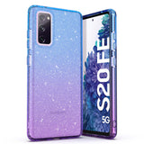 1 x RAW Customer Returns ULAK Galaxy S20 FE Case Glitter, Galaxy S20FE Transparent Protective Hard TPU Bumper Mobile Phone Case Shockproof Phone Case for Samsung Galaxy S20 FE 5G 6.5 Inch - Purple Blue - RRP €10.51