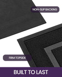 1 x RAW Customer Returns DEXI Paillasson Ext rieur Entr e 60 x 120 cm,Tapis Entree Interieur Antid rapant,Tapis de Porte Washable Absorbant,Retient la Poussi re- Noir - RRP €54.44