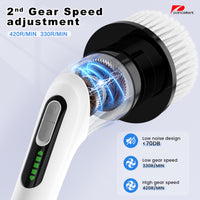 1 x RAW Customer Returns Electric Cleaning Brush, Upgrade 7-in-1 Electric Cleaning Brush, 420 RPM, Powerful Cleaning, Extension Arm for Kitchen, Car, Tile, Wall, Floor, Shower - RRP €55.9