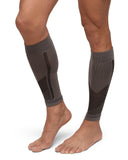 1 x RAW Customer Returns DANISH ENDURANCE 1 pair of footless calf compression stockings, calf bandage, compression sleeves, 21-26 mmHg, for women men, grey black, M - RRP €22.95