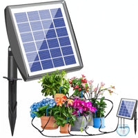 1 x RAW Customer Returns RISINGUP Solar Irrigation System Automatic Set, Automatic Garden Irrigation System with 15 m Hose for Garden and Balcony Potted Plants, Outdoor Area, Vegetables with Siphon  - RRP €40.33