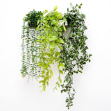 1 x RAW Customer Returns Cymax 3 Pack Artificial Plants Hanging Vine Garland with Pots, Indoor Outdoor Vine Hanging Plants Decoration for Wedding Party, Garden, Balcony or Wall Decoration - RRP €26.99