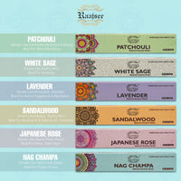 3 x RAW Customer Returns raajsee 100 organic incense sticks - hand rolled - pack of 6, 15 grams each - free from chemicals - perfect for church, aromatherapy, relaxation, meditation, positivity and sensual therapy - RRP €56.13