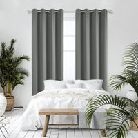 1 x RAW Customer Returns Deconovo Living Room Curtains 260 High Modern Blackout Curtains for Bedroom Windows Thermal Insulating Soft and Thick Fabric with Eyelets 2 Pieces 140 x 260 cm Light Gray - RRP €46.95