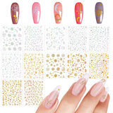 2 x Brand New Amaxiu Nail Stickers Stars 12 Sheets Set, Self-Adhesive Nail Art Stickers Moon Star Sun Nail Art Stickers 3D Nail Art Decals Decorations Nail Design Accessories B  - RRP €40.8