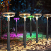 1 x RAW Customer Returns Becomlight solar lamps for outdoors garden weatherproof 6-piece 800mAh LED solar garden lighting garden decoration garden lights - warm white color changing solar lights with ground spike for outdoors - RRP €40.33