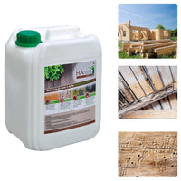 1 x RAW Customer Returns Biological wood protection HAresil Basic 5l, woodworm control to prevent and combat woodworm, fungi, wood-destroying insects, odorless, non-toxic for indoor and outdoor use - RRP €35.29