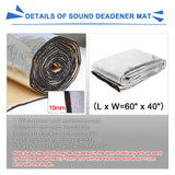 4 x Brand New sourcing map Car Sound Insulation 10mm Thermal Insulation Engine Hood Trunk Door with Roller Removal Tool 60x40 - RRP €251.96