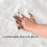 1 x RAW Customer Returns Latepis Carpet White Washable Carpet Shaggy Carpet 90x150 cm Carpet Sheepskin Faux Fur Carpet Bedroom Fluffy Living Room Carpet - RRP €37.99