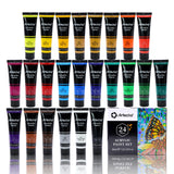 1 x RAW Customer Returns Artecho Acrylic Paint Set 24 x 36 ml, Acrylic Paint Set, Waterproof and Lightfast, Quick-Drying, Ideal for Canvas, Paper and Fabrics, Gifts for Christmas and Other Holidays - RRP €19.99