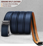 1 x RAW Customer Returns KEMISANT Men s Belt, Leather Belt Ratchet Automatic Clasp for Men s Business Suit, Wide 35mm, Size Adjusted Navy Blue-125cm 36-42 Waist Adjustable  - RRP €26.99