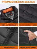 1 x RAW Customer Returns Techstuph heated vest for men women, heated vest with 10000 mAh power bank and 5 heating zones, heated jacket for skiing and hunting - RRP €79.99