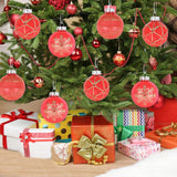 1 x Brand New Pack of 9 Christmas Baubles Decoration Set with Strings Shatterproof Christmas Tree Baubles Hanging Christmas Decorations Golden Christmas Baubles Vintage Baubles for Holiday Wedding Party Decoration Red  - RRP €20.4