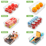 1 x RAW Customer Returns HNNJCK Stackable refrigerator organizer set of 6, fridge storage box, kitchen organization system for home, kitchen, pantry, pantry, kitchen, desk, pantry, cupboard - RRP €27.22