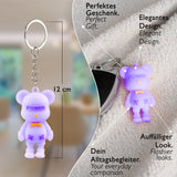 1 x Brand New Perfekto24 Bear Keychain - Keychain - Pet Keychain - Car Keychain - Bear Pattern Keychain - RRP €24.0