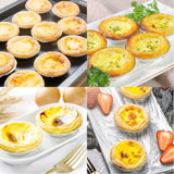 2 x Brand New Cisolen 200 Pieces Egg Tart Mold Disposable Aluminum Foil Cups Egg Tart Mold for Muffins Creams Egg Tarts Cakes Pastries Pudding - RRP €24.2