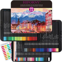 1 x RAW Customer Returns HIFORNY Premium Black Edition Colored Pencils for Adults - 72 Colored Pencils, Artist Soft Core, Drawing Pencils Arts and Crafts Supplies for Adults, Beginners, Kids - RRP €18.68