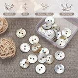 2 x RAW Customer Returns Cindeer 25 Pieces Natural Shell Buttons with Transparent Mini Storage Box Flat Natural Shell Buttons Natural Mother of Pearl Sewing Crafts for Clothes Skirts Coats DIY 15 mm  - RRP €17.12