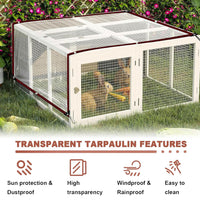 1 x RAW Customer Returns Shengruili Waterproof Transparent Tarpaulin, 3x3m Tarpaulin With Eyelets, Greenhouse Pet Hutch Roof, Weatherproof Tarpaulin Foldable Tarpaulin, PVC Waterproof Rain Cover, Tarpaulin Transparent Tarpaulin - RRP €24.99