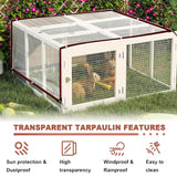 1 x RAW Customer Returns Shengruili Waterproof Transparent Tarpaulin, 2x4m Tarpaulin With Eyelets, Greenhouse Pet Hutch Roof, Weatherproof Tarpaulin Foldable Tarpaulin, PVC Waterproof Rain Cover, Tarpaulin Transparent Tarpaulin - RRP €25.67