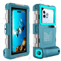 4 x RAW Customer Returns Professional Waterproof Diving Case for Snorkeling, 15m 50ft Underwater Photo and Video Protective Housing with Lanyard for iPhone 14 13 12 11 Pro Max XR XS Samsung S23 S22 S21 etc. Teal Blue - RRP €182.44