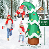 1 x RAW Customer Returns BLOOMWIN Outdoor Christmas Inflatables - 2.5m Inflatable Christmas Tree, Outdoor Inflatable Santa Claus with LED Lights, Inflatable Outdoor Christmas Inflatable Christmas Decorations for Home Garden - RRP €36.0