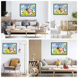 2 x Brand New DAERLE Cartoon Diamond Painting Pictures, 5D Diamond Painting Pictures Adults, Diamond Painting Pictures Animation Set Full Drill Diamond Painting Cross Embroidery Painting for Home Decor 40x30cm - RRP €19.32