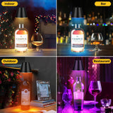 1 x RAW Customer Returns DEECOZY Round small wine bottle lamp bottle lamp, dimmable bottle top lamp with 2000 mAh IP54 wireless touch table lamp bottle lamp attachment LED rechargeable - RRP €17.14