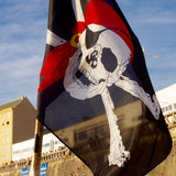 1 x RAW Customer Returns Runesol Pirate Flag, Double Pack, 91x152cm, 3ft x 5ft, Skull and Crossbones, 4 Brass Grommets in Each Corner, Party Flags, Halloween Decorations, Waterproof - RRP €26.4