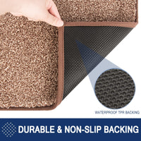 1 x RAW Customer Returns FCSDETAIL dirt trapper mat inside 86 x 150 cm, non-slip machine washable doormat, cleaning mat, entrance door mat with water absorbents, doormat for dog, entrance, front door hallway - RRP €64.99