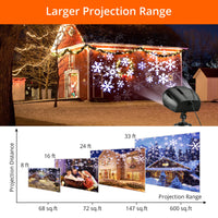 1 x RAW Customer Returns Litake LED Projector Christmas Snowflake, Snowflake Projection Lamp with Remote Control IP65 Waterproof Snowflake Projector Lights Rotating Projector for Christmas Party Wedding Garden - RRP €38.3