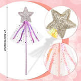 1 x RAW Customer Returns FANTESI 4 Pack Magic Wands for Kids, Star Magic Wand Princess Magic Wand Fairy Glitter Star Magic Wand Fairy Wand for Girls, Christmas Halloween Birthday Party Decoration Pink, Purple, Money, Blue  - RRP €7.04