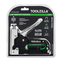 1 x RAW Customer Returns TOOLZILLA hand stapler set for wood and garden, functional and effective tool stapler with staples, powerful stapler gun with adjustable firing force, including 600 staples - RRP €13.93