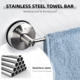 1 x RAW Customer Returns YOHOM 42.8 cm Towel Rail Suction Cup Bathroom Stainless Steel Towel Rack Suction Cup Extra Strong Tea Towel Rack Vacuum Bath Towel Rack No Drilling Bath Towel Rail Wall Mounted for Kitchen Bathroom Brushed - RRP €21.99