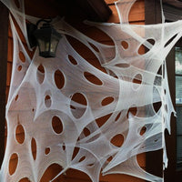 36 x Brand New obqo Halloween Decoration Spider Web Large, Halloween Cobwebs Stretchable with 5 Ground Nails for Garden Outdoor, Giant Spider Web Decoration Outside for Halloween Horror Decoration 100 x 200 cm  - RRP €575.64