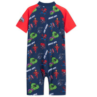 1 x RAW Customer Returns Marvel Boys Swimsuit Spiderman Avengers Boys Swimming Swimsuit Short-Sleeve Boy s Swimsuit One Piece for Beach Pool Boy s Clothing 3-10 Years Red Navy Blue Avengers, 7-8 years  - RRP €19.67