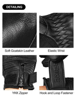 1 x RAW Customer Returns INBIKE Motorcycle Gloves Men Women Summer Genuine Leather Motorcycle Gloves Breathable And Wear-Resistant With Hard Protective Case Black L - RRP €40.33