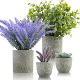 1 x RAW Customer Returns ALAGIRLS Artificial Plants Like Real Pack of 4 Artificial Plants Succulents Artificial Decoration Outdoor Weatherproof - RRP €24.99