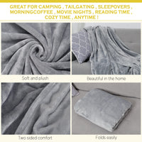 2 x RAW Customer Returns BORPEIN Wearable Blanket with Foot Cover, Cozy Hug Wearable Throw Blanket, Soft and Warm for Sofa Lovers for Women Men Adults. One Size Gray White  - RRP €47.18