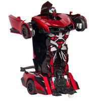 1 x RAW Customer Returns Modbrix 31 cm transforming robot RC robot transforms into a remote controlled car - RRP €39.04