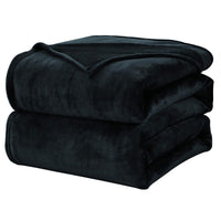 1 x RAW Customer Returns WAVVE Cuddly Blanket Fluffy Blanket Fleece Blanket - Sofa Blanket 150x200 cm Living Blanket Couch Blanket, Black Blanket Soft Sofa Throw XL - RRP €20.18