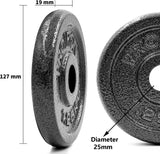 1 x RAW Customer Returns PROIRON Weight Discs 4 x 2.5 kg Cast Iron Weight Discs for Dumbbell Bodybuilding - RRP €47.63