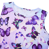 1 x RAW Customer Returns AIDEAONE Girls Dress, Summer Dress, Girls Butterfly Dress, Purple Dress, 10-12 Years, XL - RRP €19.15