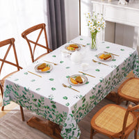 1 x RAW Customer Returns Yrendenge Leaf Tablecloth Spring Summer Garden Flowers Tablecloth Outdoor Washable Tablecloth Laminated Water-Repellent Tablecloth,Garden,Picnic,Party,Garden,Living Room,130x220cm - RRP €19.55