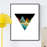 1 x RAW Customer Returns Nacnic - Set of 4 Abstract Prints with Geometric Mountains - Landscape with Minimalist Nordic Art Print - Posters Decorative Pictures - A4 Size - RRP €18.8