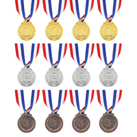 2 x Brand New DIVINA VITAE Winner Medals Gold Silver Bronze Medals Children s Birthday 12 Pieces Medals Ribbon Metal Award Medals Children s Medal Football Sport Party Competition Medal - RRP €62.4