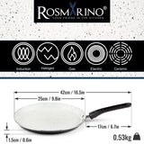 1 x RAW Customer Returns ROSMARINO crepes pan for all types of stoves - pancake pan with smooth mineral coating - pancake pan with cool handle, suitable for induction  - RRP €20.16