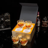 4 x Brand New KANARS Whiskey Glasses, Lead-Free Crystal Glasses, 4-Piece Whiskey Glass, 260 ml, Luxurious Gift - RRP €142.64