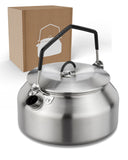 1 x RAW Customer Returns LAMBDA COFFEE kettle 1L made of stainless steel For camping and outdoors teapot Portable Camping Kettle 1000ml for Home Camping kettle Camping accessories - RRP €24.99